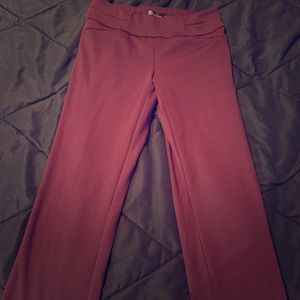 New York & Company Burgundy Pull on Ponte pants